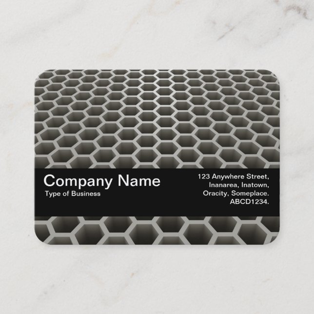 Texture Band V2 - Honeycomb Perspective Warm Business Card (Front)