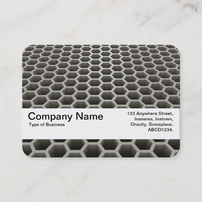 Texture Band V2 - Honeycomb Perspective Warm Business Card (Front)