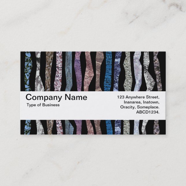 Texture Band V2 - Mineral Stripes Business Card (Front)