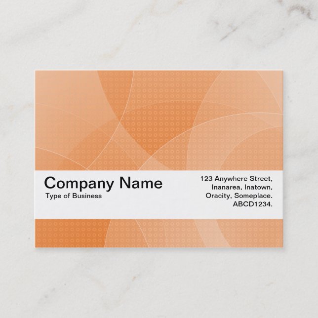 Texture Band V2 - Orange Curves Business Card (Front)