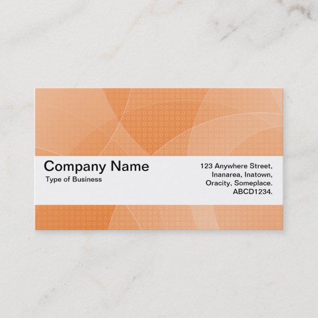 Texture Band V2 - Orange Curves Business Card (Front)