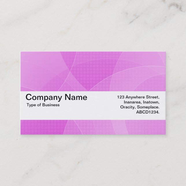 Texture Band V2 - Purple Curves Business Card (Front)