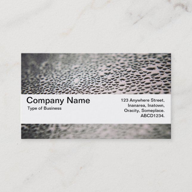 Texture Band V2 - Water Droplets on Glass 02 Business Card (Front)