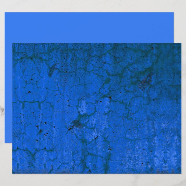 Texture Blue Country Rustic Vintage Grunge (Front/Back)