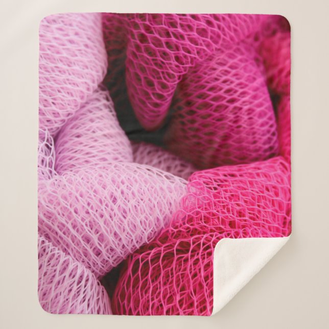 Texture braid weave mesh wallpaper sherpa blanket (Front)
