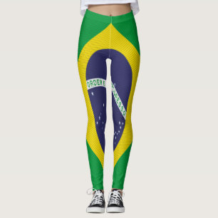 Texture Brazil Flag Legging