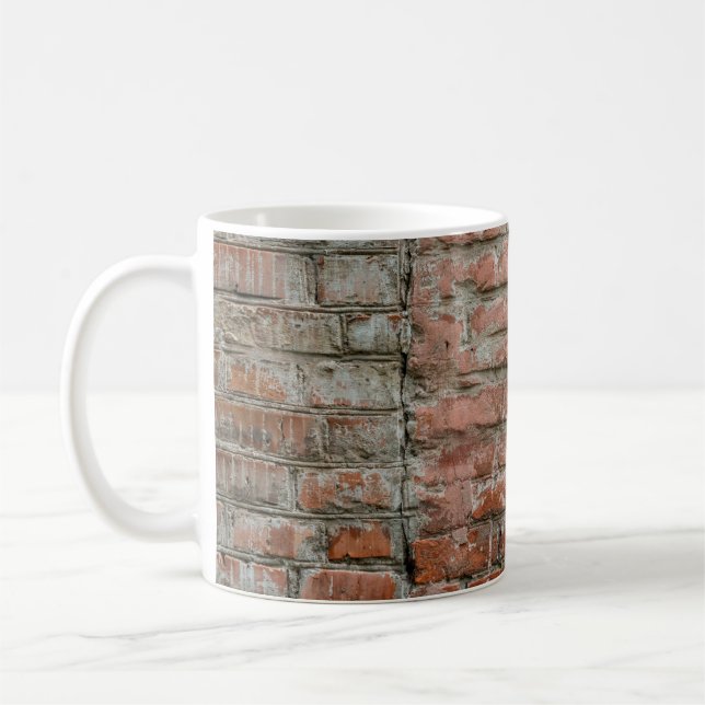 Texture. Brick. Wall. A background with attritions Coffee Mug (Left)