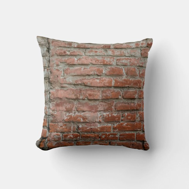 Texture. Brick. Wall. A background with attritions Cushion (Front)