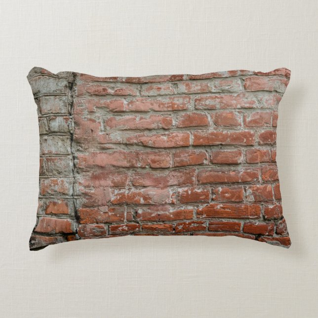 Texture. Brick. Wall. A background with attritions Decorative Cushion (Front)