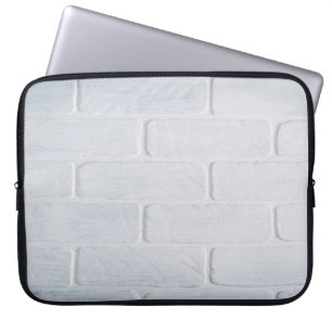 Texture brick wall white paint laptop sleeve