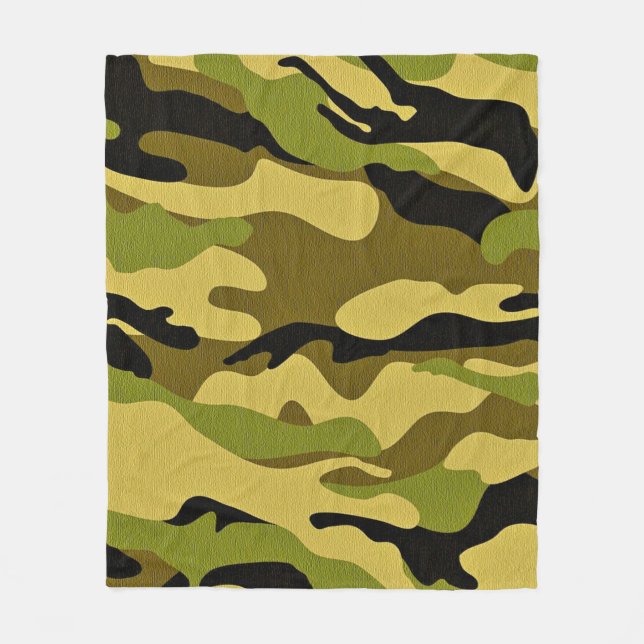 Texture camouflage soldier surface fleece blanket (Front)