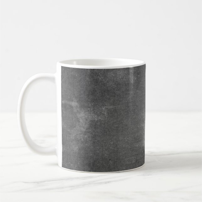Texture chalkboard vintage rustic coffee mug (Left)