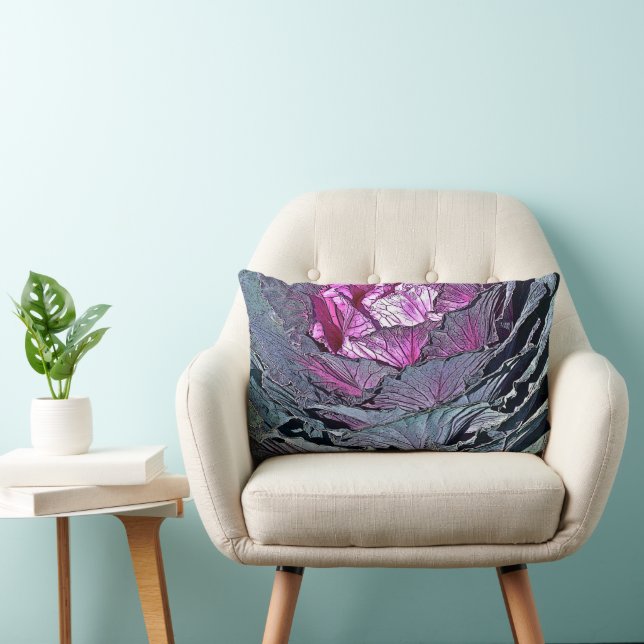 "TEXTURE & COLOR/ORNAMENTAL CABBAGE" ACCENT PILLOW (Chair)