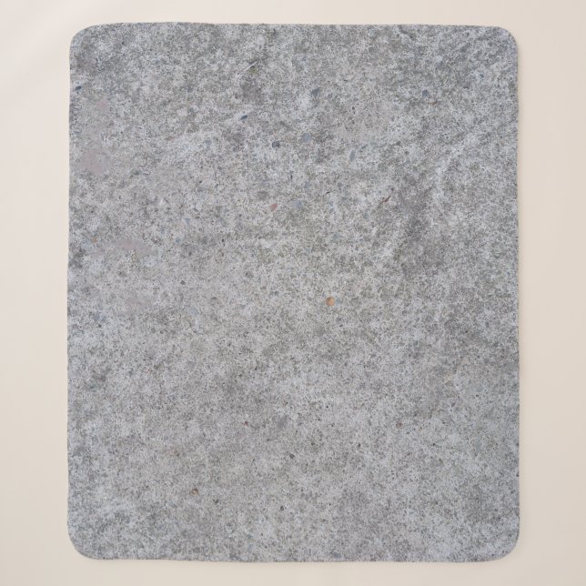 Texture concrete grey stone fine sherpa blanket (Front)