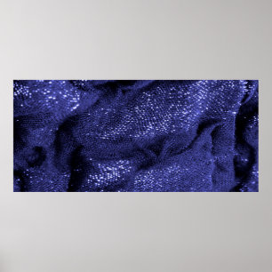 Texture. Dark blue fabric. Decorative background f Poster
