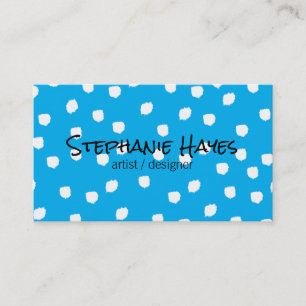 Texture Dots   Blue Background Business Card