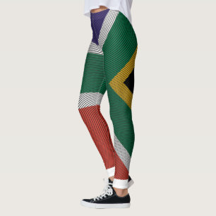 Texture : Engrave South Africa Flag Leggings