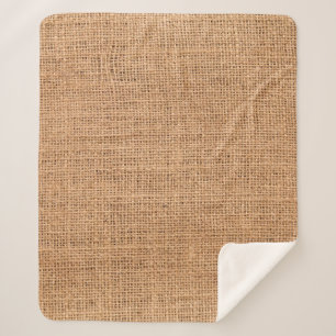 Texture fabric burlap background sherpa blanket