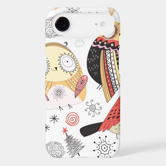 Texture funny owl Case-Mate iPhone case (Back)