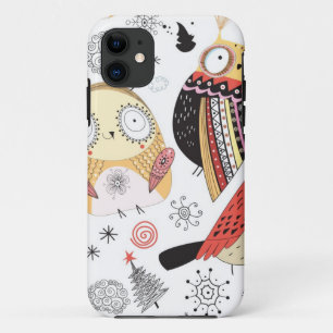 Texture funny owl Case-Mate iPhone case