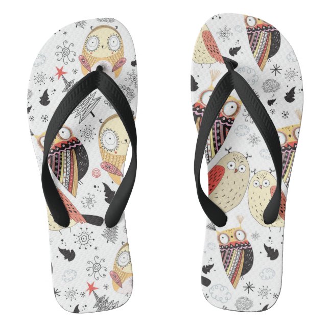 Texture funny owl jandals (Footbed)
