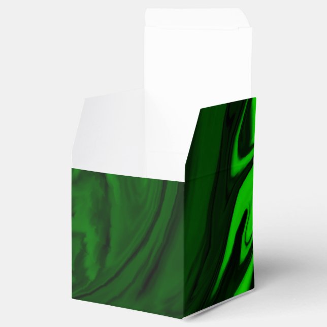 texture green malachite favour box (Opened)