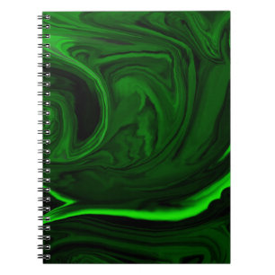 texture green malachite spiral notebook
