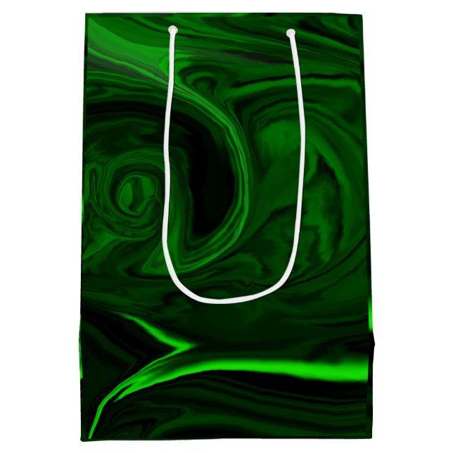 texture green malachite stone collections medium gift bag (Back)