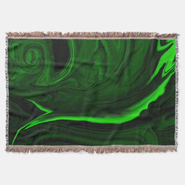 texture green malachite stone throw blanket (Front)