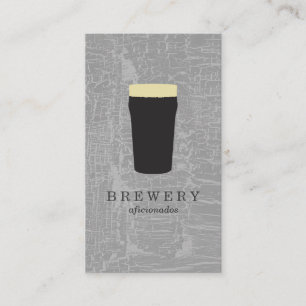 Texture Grey with Beer Glass Business Card