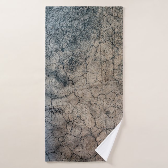 Texture grunge fracture cracked bath towel (Bath Towel)