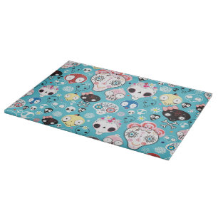 Texture laughing skull cutting board