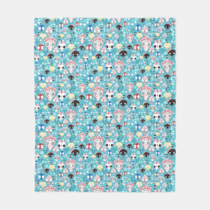 Texture laughing skull fleece blanket