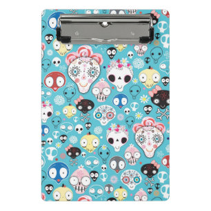Texture laughing skull mini clipboard