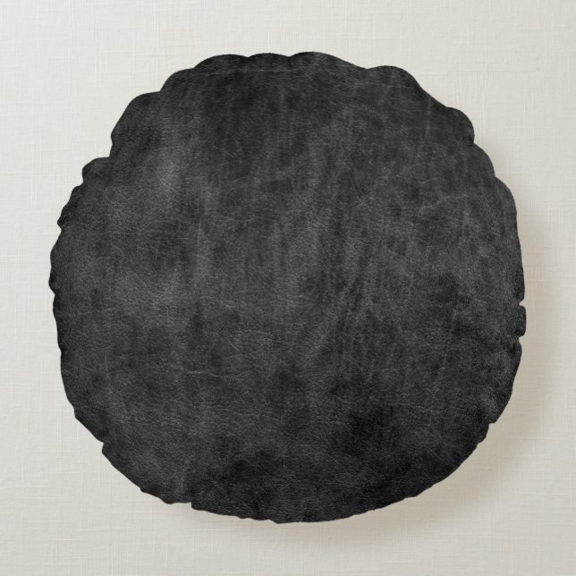Texture leather background round cushion (Front)