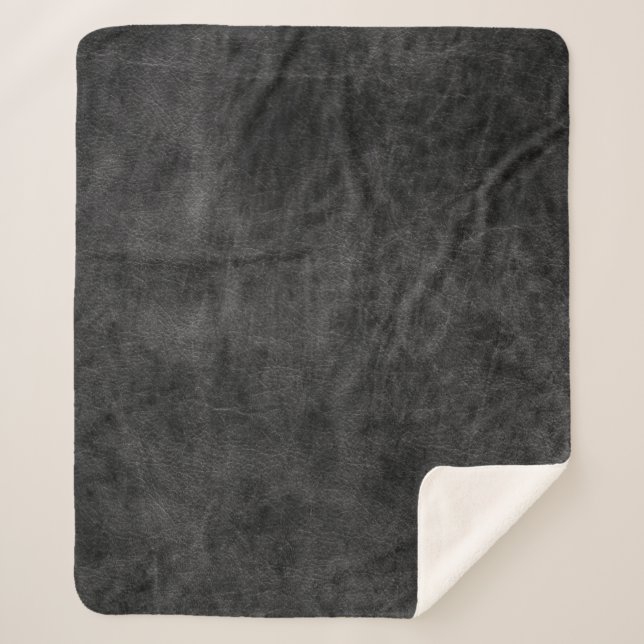 Texture leather background sherpa blanket (Front)