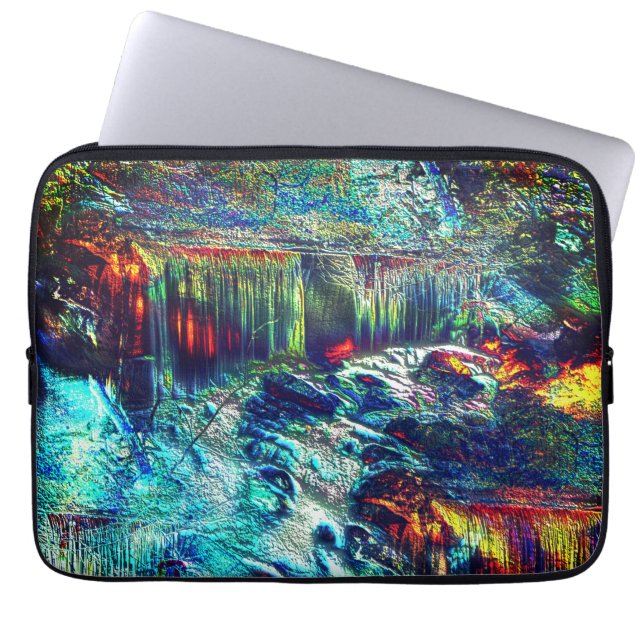 Texture looking like mould made from nature photo  laptop sleeve (Front)