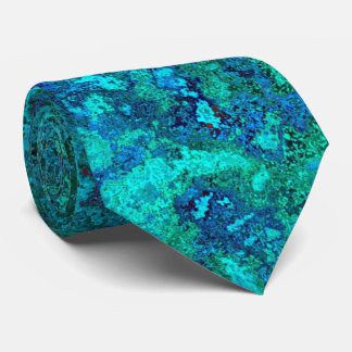 Texture marble stone blue and turquoise natural tie