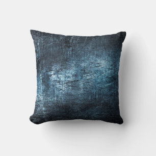 Texture metal grey blue background cushion
