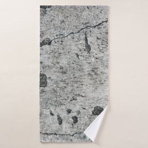 Texture of an old cracked concrete wall. Backgroun Bath Towel