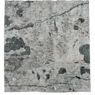 Texture of an old cracked concrete wall. Backgroun Shower Curtain