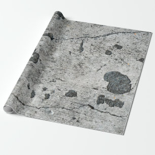 Texture of an old cracked concrete wall. Backgroun Wrapping Paper