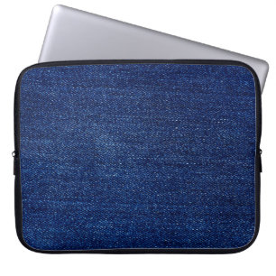 Texture of Denim jeans fabric background Laptop Sleeve
