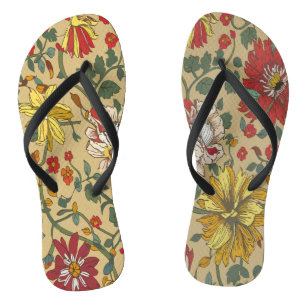 Texture of flowers jandals