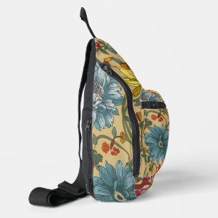 Texture of flowers sling bag