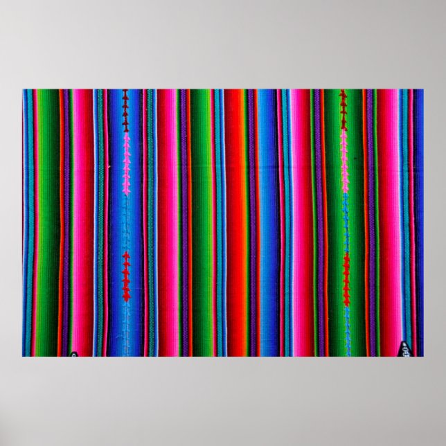 Texture Of Mexican Fabric Poster (Front)