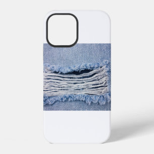 Texture of natural linen fabric iPhone 12 case
