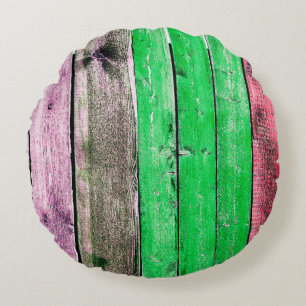 Texture of old wooden fenceabstract,backgrounds,br round cushion