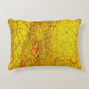 Texture of old yellow paint crackedabstract,aged,a decorative cushion