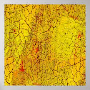 Texture of old yellow paint crackedabstract,aged,a poster